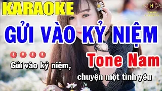 Karaoke Gửi Vào Kỷ Niệm Tone Nam Nhạc Sống | Trọng Hiếu