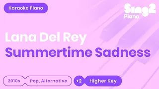 Lana Del Rey - Summertime Sadness (Higher Key) Piano Karaoke