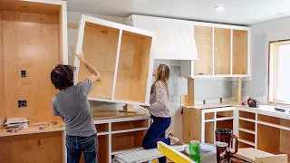 Building out and Hanging the Upper Cabinets | Home Renovation & Addition Part 74