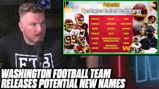 Pat McAfee Reacts To Washington Football Team's Poll For A New Name