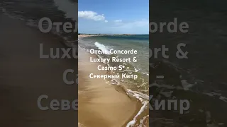 Пляж отеля Concorde Luxury Resort & Casino 5* - Северный Кипр #cyprus #bafra #кипр #северныйкипр