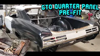 1967 GTO  Quarter Panel Pre Fit & BONDO MESS!!