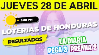 Sorteo 3PM Loto Honduras, La Diaria, Pega 3, Premia 2, Jueves 28 de Abril del 2022 | Ganador 😱🤑💰💵