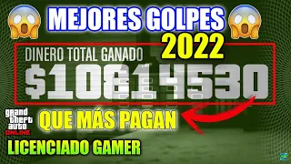 5 MEJORES GOLPES para  GANAR MILLONES MUCHO DINERO GTA 5 ONLINE en 2022