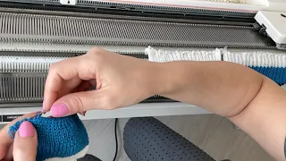 Обработка края изделия || machine knitting