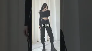 E- girl vs tomboy 🔥🔥#fashion #shorts #trending #beautiful