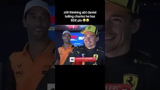 Did he hear it right or not?!😭😂 #formula1 #f1 #racing #tiktok #charlesleclerc #danielricciardo