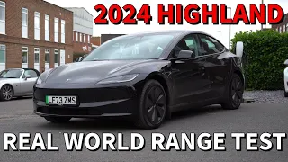 New Tesla Model 3 Highland refresh Long Range - real world range and efficiency test UK