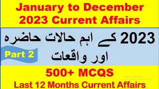 January to December Current Affairs 2023 Part 2 |Important Current Affairs