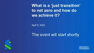 Panel discussion: what is a ‘just transition’ to net zero and how do we achieve it?