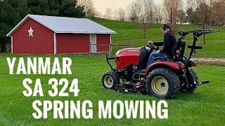 Yanmar SA 324 Mowing with the Mid-Mount Mower (Does it Make the Cut?)