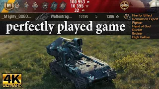 Waffenträger auf E 100 video in Ultra HD 4K🔝 10k dmg, perfectly played game 🔝 World of Tanks ✔️