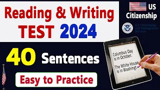 Practice English Reading and Writing US Citizenship Test 2024 | US Citizenship Interview 2024