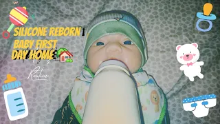 Silicone reborn baby￼ first day home morning routine he doesn’t have a name yet 🤔❓￼