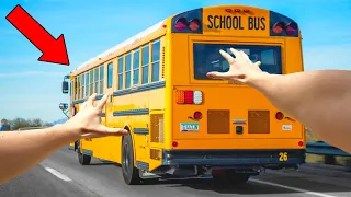 Late For The School Bus Parkour POV