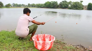 Fishing Video || Fishing is an addiction that exists among village boys || Best hook fishing