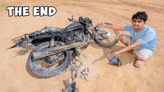 जिंदा बाइक को आग लगा दी 😭 - Burnt Bike For Science