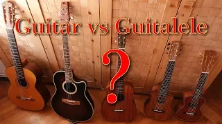 Guitar vs Guitalele (Guilele, kīkū) CORDOBA, VEELAH, KASCH