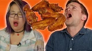 People Try The Hot Wing Challenge