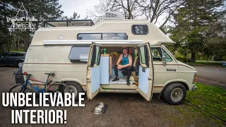 Man guts Classic Camper to build Dream Van | Unique Van Life Tour with a Bathtub!