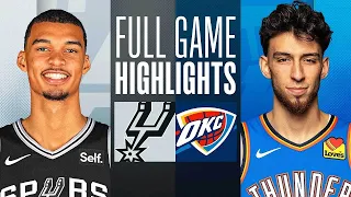 San Antonio Spurs vs. Oklahoma City Thunder Full Game Highlights | Oct 9 | 2023 NBA Preseason