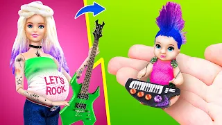 12 Trucos y Manualidades para Muñecas Bebés / Pañales, Cuna y Más Cosas Rockeras en Miniatura