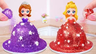 Purple Sofia Tsunami Cake 💫 1000+ Miniature Disney Princess Pull Me Up Cake Compilation💜Mini Cakes