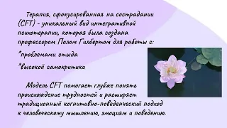 Практическое занятие: Терапия сфокусированная на сострадании CFT Три системы регуляции эмоций