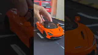 Miniature orange McLaren 720s diecast model car #cars #diecast #modelcars