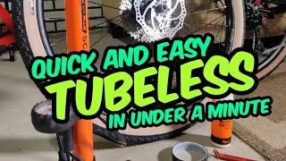 TUBELESS SET UP in under 1 minute! #shorts