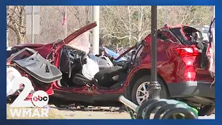 Police say speed a factor in crash that left child, woman dead on Belair Road