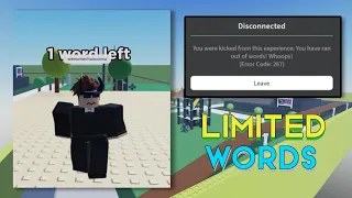 How to Make a Limited Words Game in Roblox Studio!