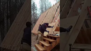 A-Frame Cabin in 60 seconds #cabin #aframe #alaskan #offgrid