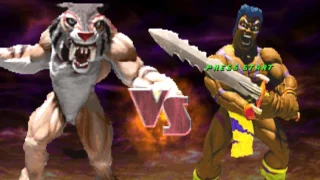 #591 Primal Rage 2 Hidden Characters (1/16): Slashfang gameplay.