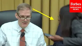 Shocking Moment: Committee Stunned By Stacey Plaskett Tossing Letter At Mike Johnson During Hearing