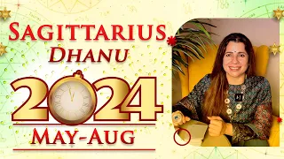 ♐ 2024 May - Aug Sagittarius (Dhanu) Horoscope | धनु राशि मई - अगस्त 2024 राशिफल | Tarot Reading