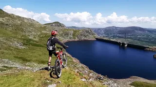 Blaenau Ffestiniog to Stwlan Dam, Moelwyn  Bach, Rhosydd, Cwmorthin on Mountain Bike.