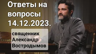 Ответы На Вопросы. 14.12.2023. Священник Александр Востродымов в прямом эфире!