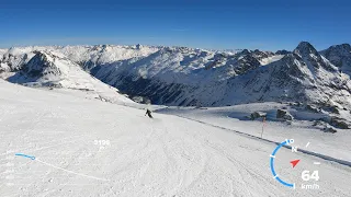 Corvatsch 3303m: Skiing from the highest peak in St.Moritz 4K