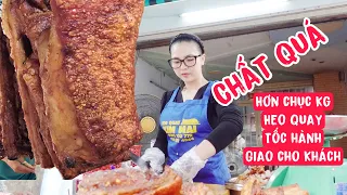 Chất như quả cất ! Sáng sớm Ly Ly chốt hơn chục ký heo quay da giòn Shiper tất bật đi giao