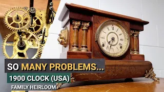 Neglected 1900 Seth Thomas Clock Restoration