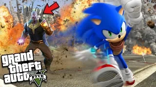 SONIC THE HEDGEHOG vs THANOS (GTA 5 Mods)