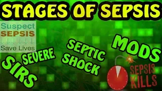 Stages of Sepsis (SIRS, Sepsis, Severe Sepsis, Septic Shock, MODS)