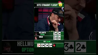 Phil Hits Straight Flush? Phil Hellmuth  vs Tom Dwan #poker #pokershorts #pokerfanshome #pokernight