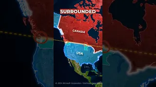US-Canada Border Is "WRONG" 🔥🇺🇸🇨🇦 #shorts #maps #border #usa #canada #facts #pointroberts #viralfact