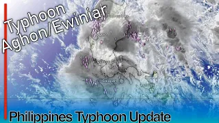 Strong Typhoon Aghon (Ewiniar) Rapidly Intensifying Over the Philippines This Evening