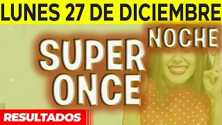 Resultado del sorteo Super Once Noche del Lunes 27 de Diciembre del 2021