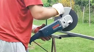 Cutting a 40x40x3mm rectangular pipe with Bosch GWS 20-230 JH Angle Grinder