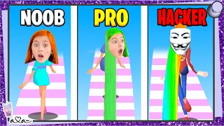 Schaffe ich NOOB vs PRO vs HACKER in der HAIR CHALLENGE APP!? 💜 Alles Ava Gaming