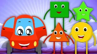 фигурная песня | узнать формы | геометрические фигуры | Shapes Song | Little red car russia